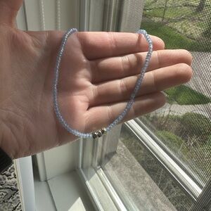 Blue beaded chocker necklace